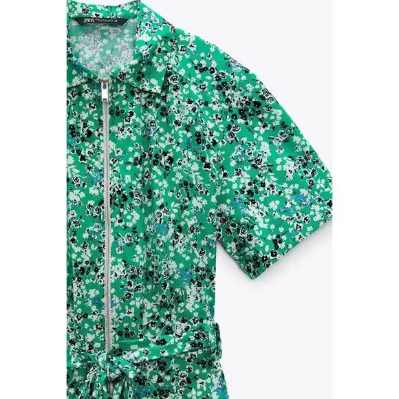 Zara Floral Printed Cotton Jumpsuit - Picture 5 of 13